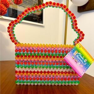 Susan Alexandra Sour Straw Beaded Bag - UNWORN, TAGS ON